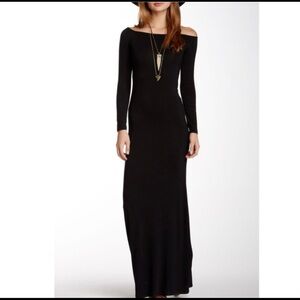 Like New American Twist Black Long Sleeve Maxi Dress Size L